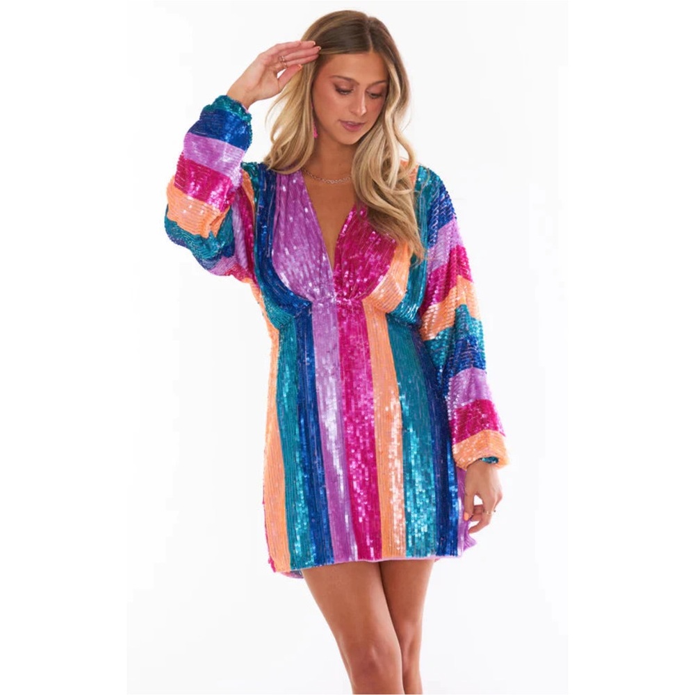 SMYM | Sequin Stripe Dress. - Picture 11 of 12